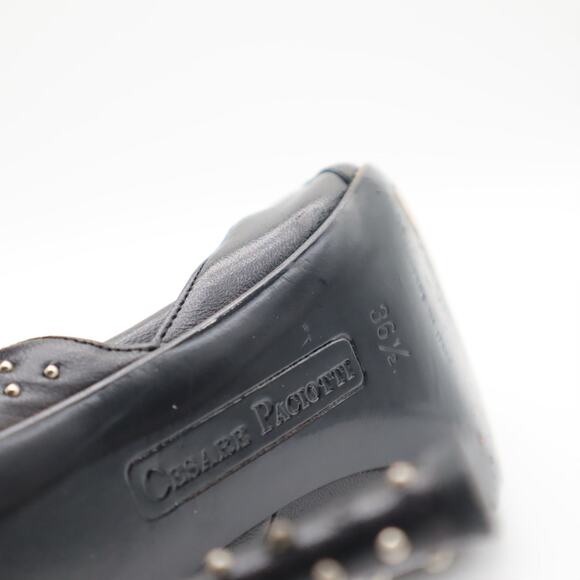 Cesare Paciotti Western Gothic Studded Mary Jane Pump Size 36.5 - Picture 7 of 9